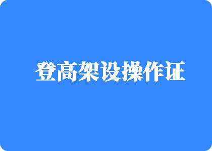 给小爬菜艹趴下是什么体验登高架设操作证